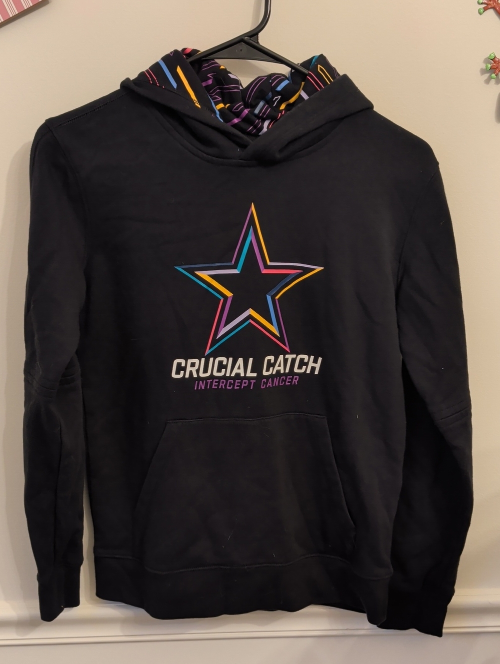Nike NFL Dallas Cowboys A Crucial Catch Intercept Cancer Star Pullover Hoodie